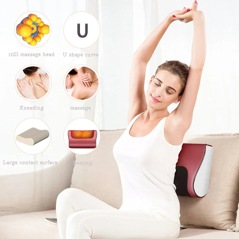 Souqely™ Red Pillow Massager – جهاز تدليك الوسادة الحمراء
