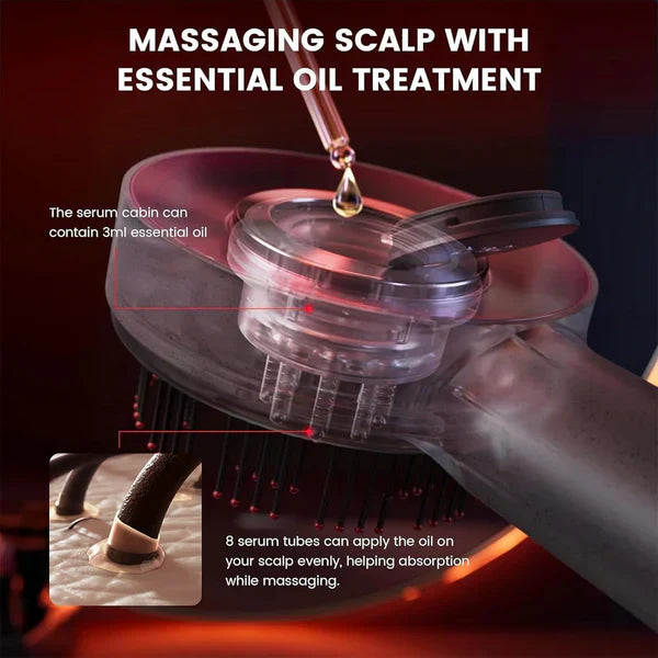 Souqely™ Scalp Massager Brush (Red) – فرشاة تدليك فروة الرأس (حمراء)